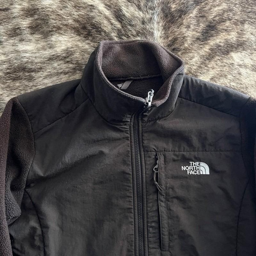 Vintage The North Face Fleece Women's Large Brown 1990s Zip Up - Picture 2 of 7